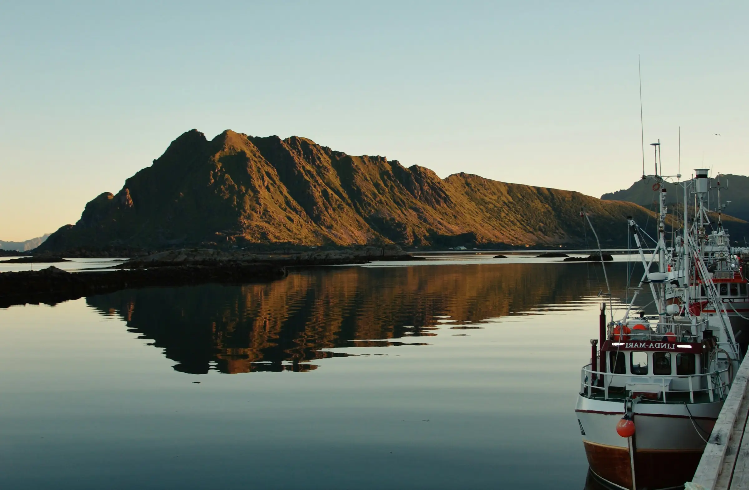 Fishing boat on Norwegian fjord